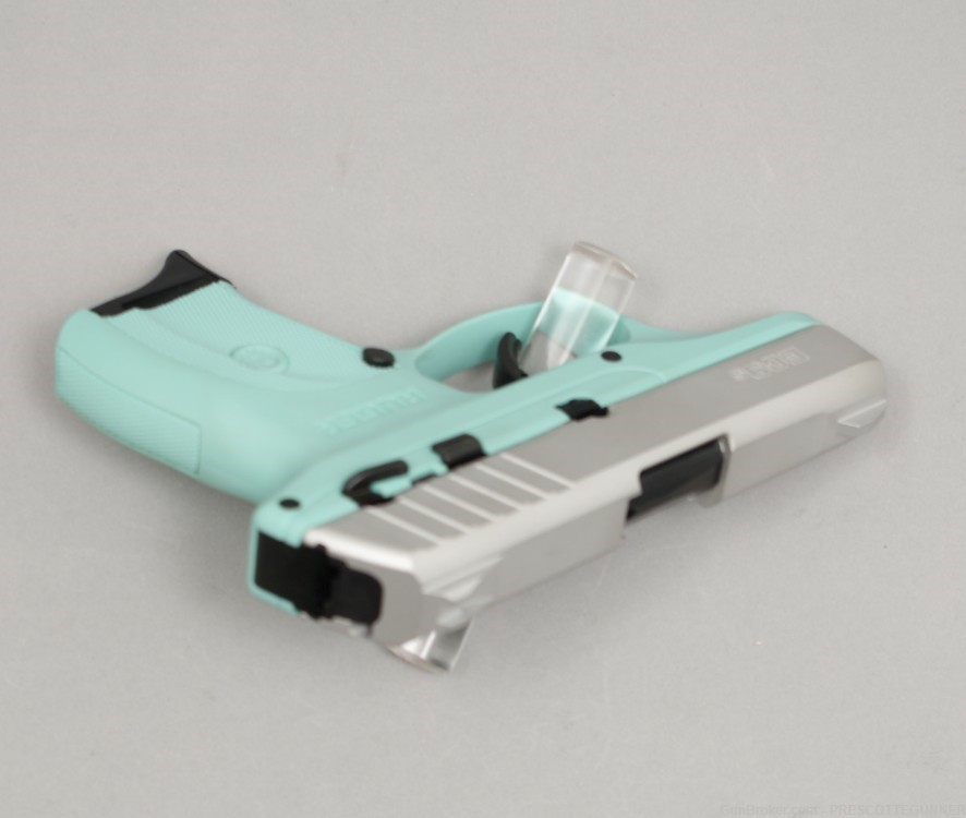 NIB Ruger EC9s 9mm Stainless Steel Slide & Turquoise Cerakote Frame 7+1 MS -img-4