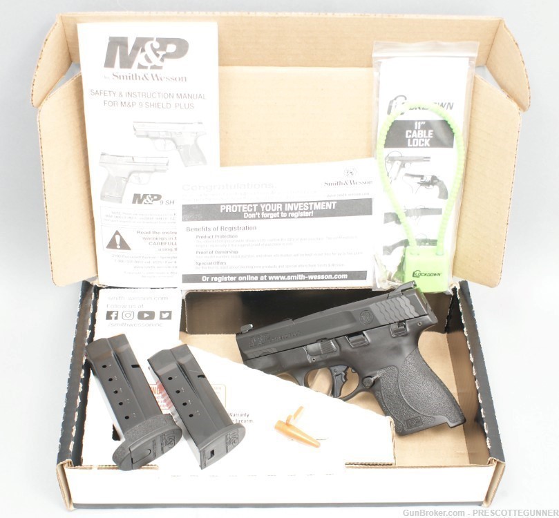 NIB Smith & Wesson M&P Shield Plus 9mm S&W Shield+ w 10 & 13 Round Mags EDC-img-8