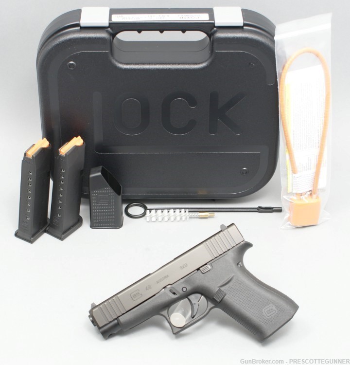 NIB Glock 48 9mm Slimline Compact Black nDLC G48 w/ Two 10 Round Magazines-img-0