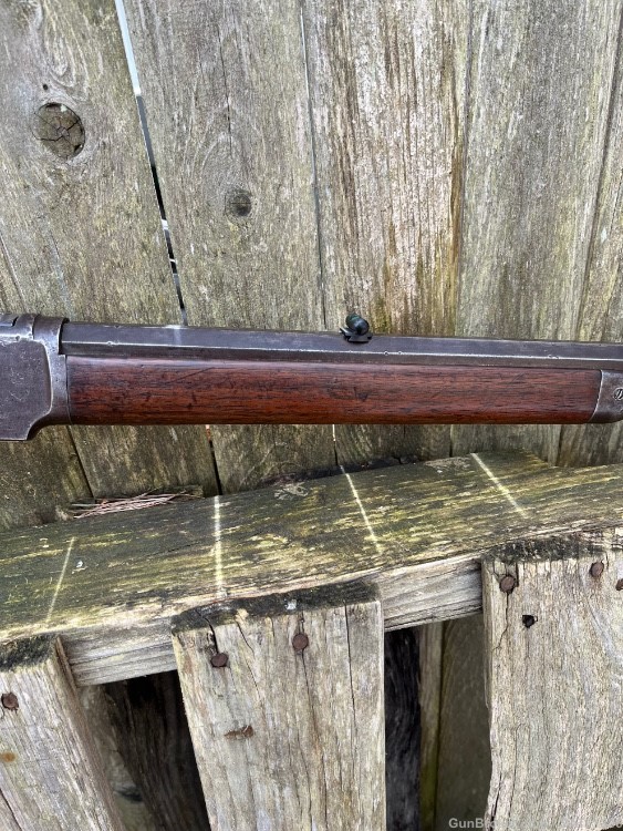 Winchester Model 1873 Special Order Rifle Swiss Butt 1/2 Round Antique 32 -img-6