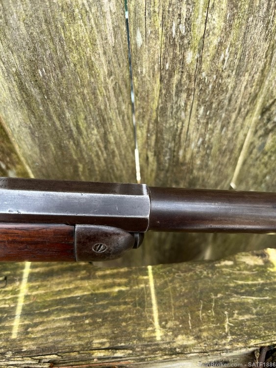 Winchester Model 1873 Special Order Rifle Swiss Butt 1/2 Round Antique 32 -img-9