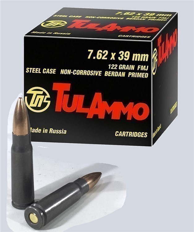 600 Rounds TulAmmo 7.62x39 Rifle Ammo Tula 7.62 x 39-img-0