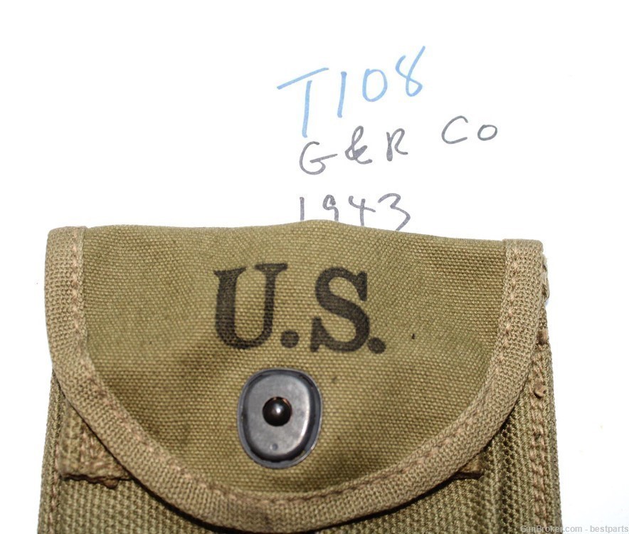 M1 Carbine Stock Pouch “G&R Co” 1943, NOS Orig. USGI- #T108-img-2