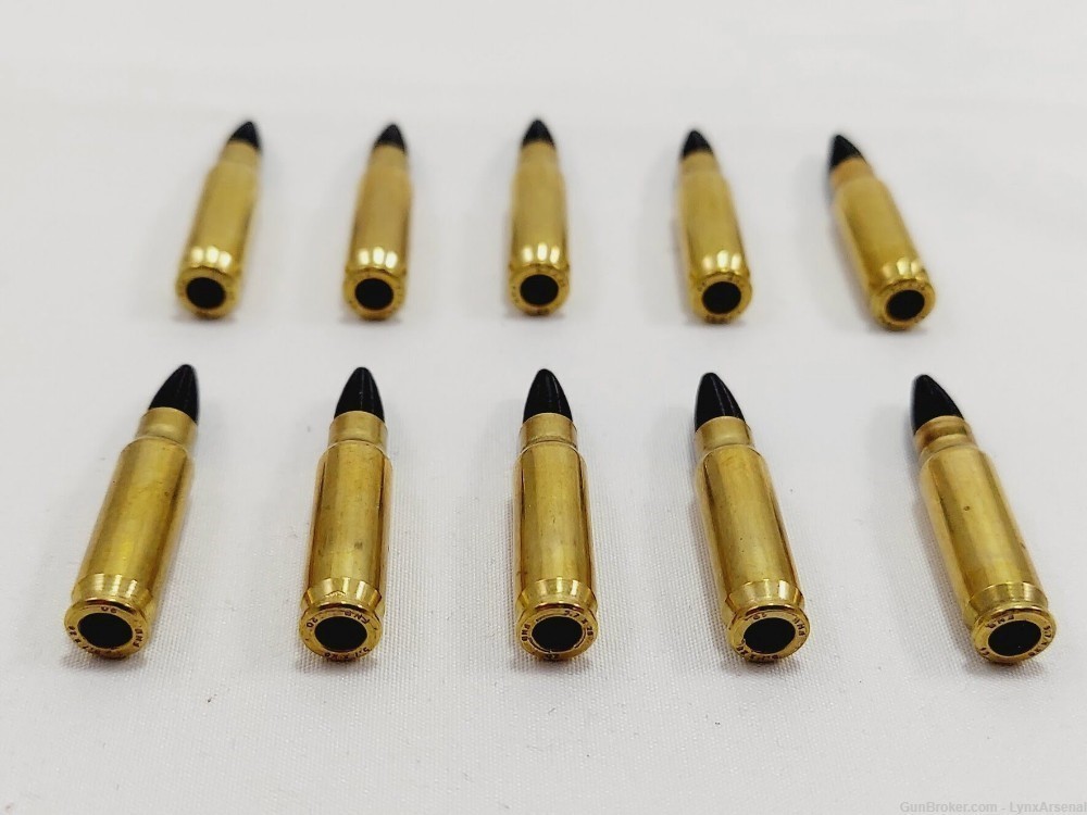 5.7x28 FN Brass Snap caps / Dummy Training Rounds - Set of 10 - Black-img-3