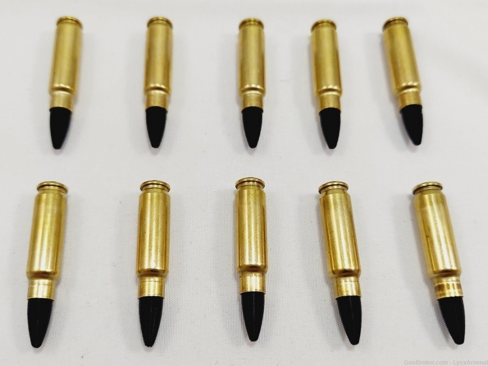 5.7x28 FN Brass Snap caps / Dummy Training Rounds - Set of 10 - Black-img-4