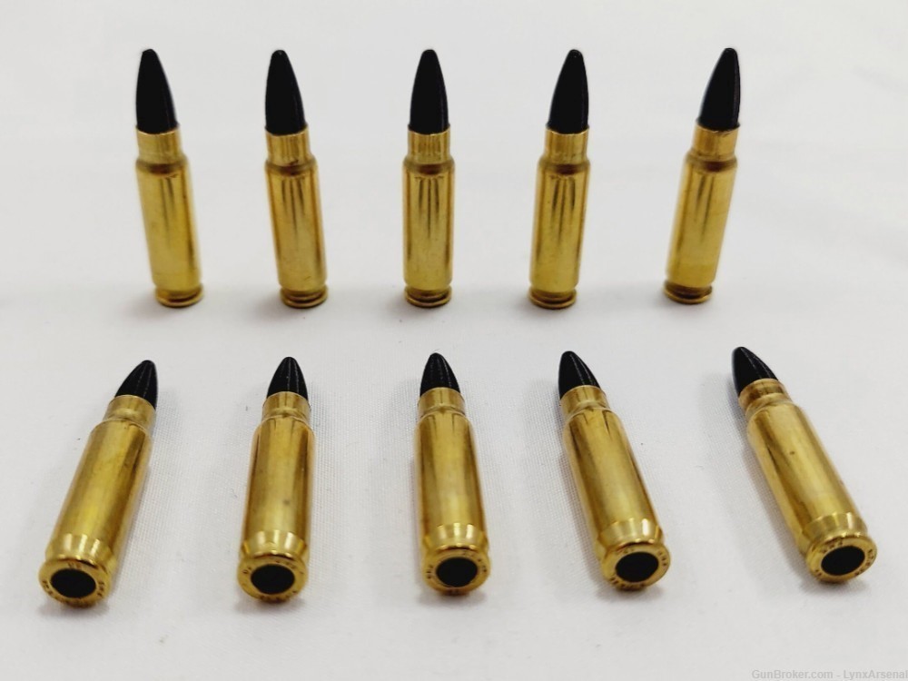 5.7x28 FN Brass Snap caps / Dummy Training Rounds - Set of 10 - Black-img-0