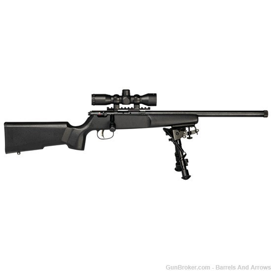 Savage 13824 Rascal Target XP Scope & Bipod Bolt Action Rifle 22 Lr -img-0
