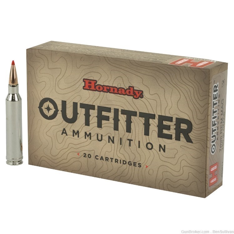 Hornady Outfitter 7mm Remington Magnum 150gr GMX Lead-Free - 20 Rounds-img-0