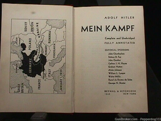 1940 Edition of  Adolf ‘s Book Titled Mein Kampf Original Jacket-img-2