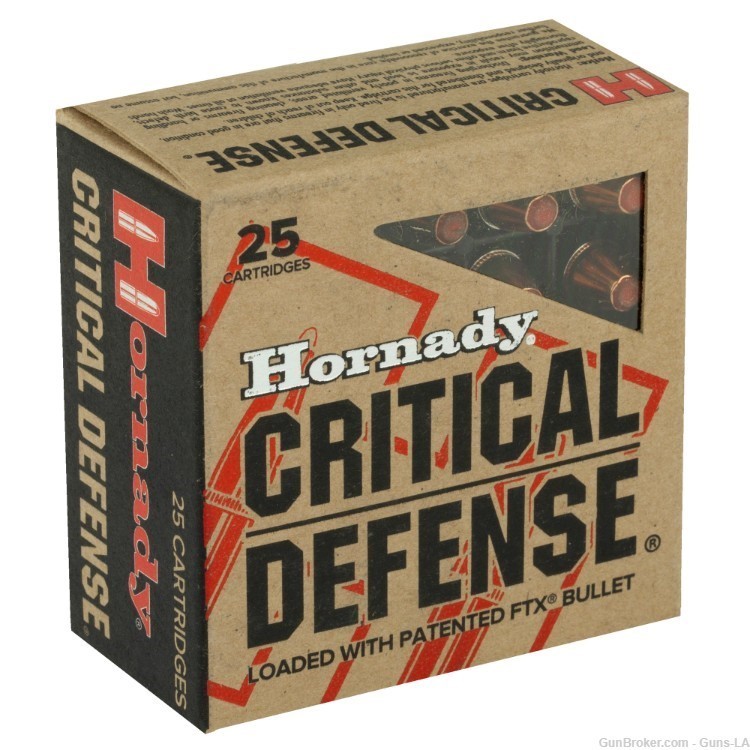CLOSEOUT - HORNADY Critical Defense .32 ACP 60gr. FTX HP H90063 - 25RD-img-1