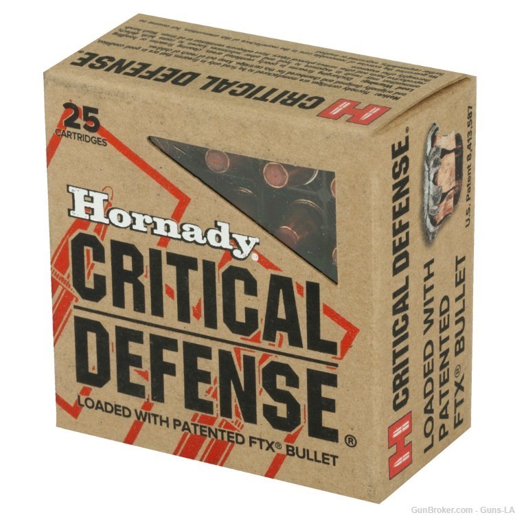 CLOSEOUT - HORNADY Critical Defense .32 ACP 60gr. FTX HP H90063 - 25RD-img-2