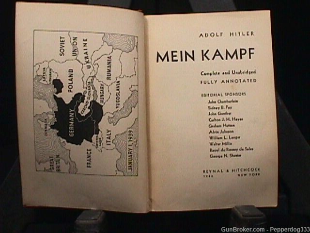 1940 Printing of Adolf ‘s Book Titled Mein Kampt Original & Nice-img-2
