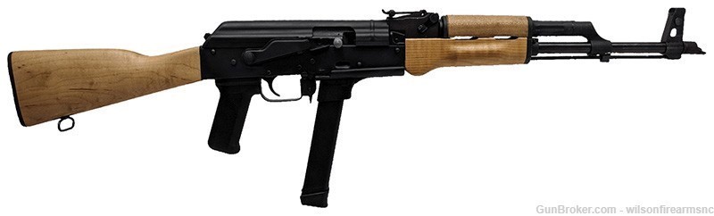 WASR-M , 9mm, 17.5" Barrel, Black Parkerized/Polymer, Glock Style 33-Rd-img-0