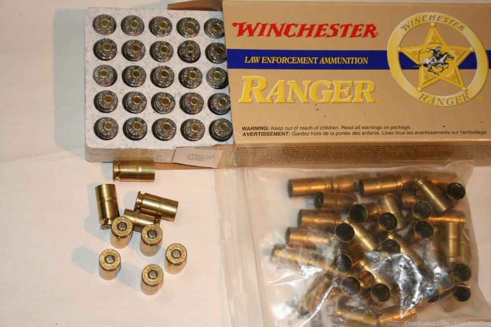 100 40 S&W New Primed Pulled Winchester Brass .40 Smith and Wesson-img-0