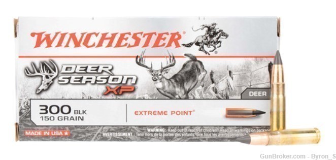 20rds Winchester Deer Season XP™ .300 BLK 150gr BTHP X300BLKDS + FAST SHIP-img-1