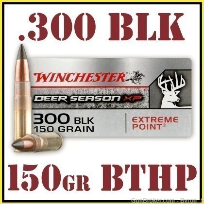 20rds Winchester Deer Season XP™ .300 BLK 150gr BTHP X300BLKDS + FAST SHIP-img-0