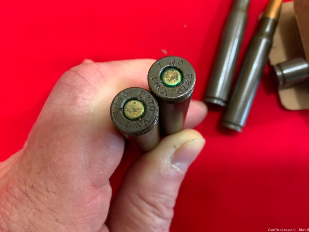 Mint, Original WWII German box of 8MM Machine Gun ammunition-img-2