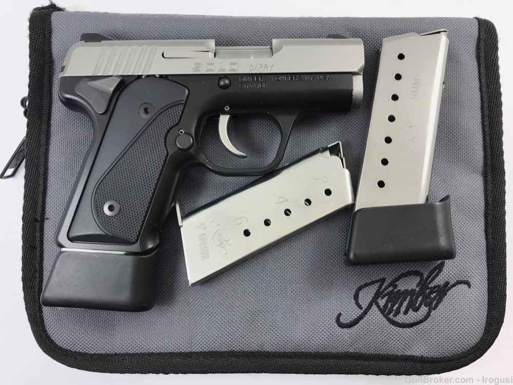 Kimber Solo Carry 9mm Black & Satin Silver 3 Magazines & Pouch 2PL09-QTS-img-0