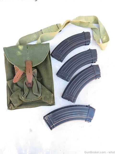4 Romanian AK-47 Magazines & AK47 Magazine Carry Pouch-img-0