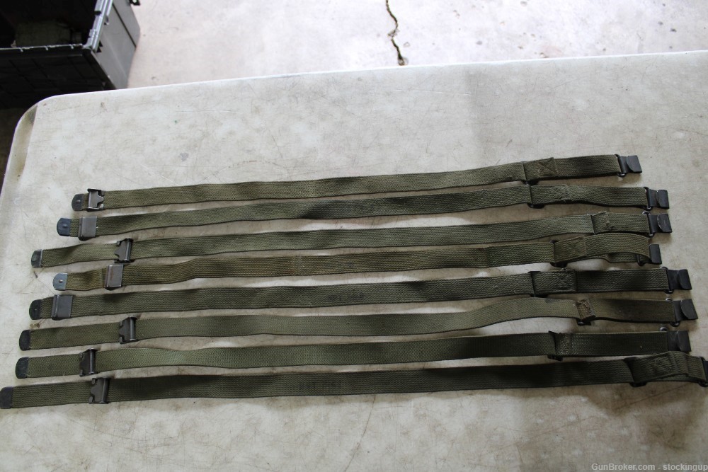 1 US Military Issue M1 Garand Rifle Sling Canvas Korea or Vietnam Era-img-7