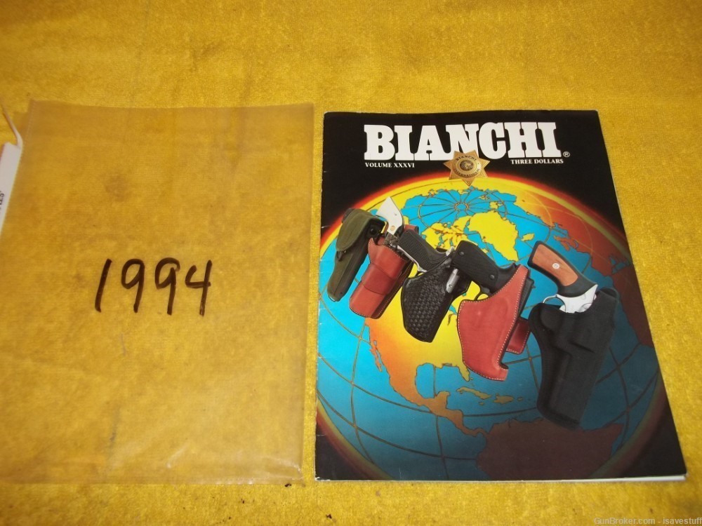 1994 BIANCHI LEATHER Holster Catalog Book 49 pages S&W Ruger Colt-img-0