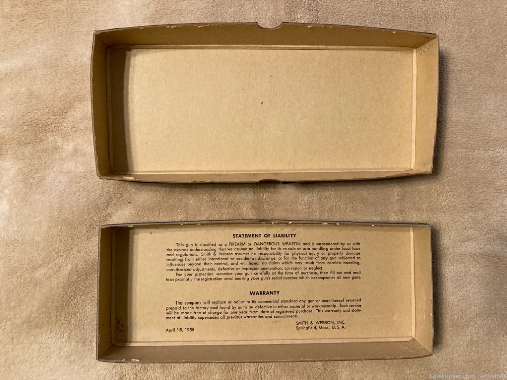 Smith & Wesson factory box and papers for Model 15 Combat Masterpiece-img-6