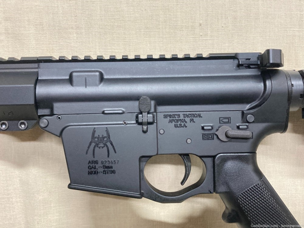 AR-9 Spike's 9mm ST9G PCC Glock mags LRBHO MLok 10" SBA3 NR-img-3