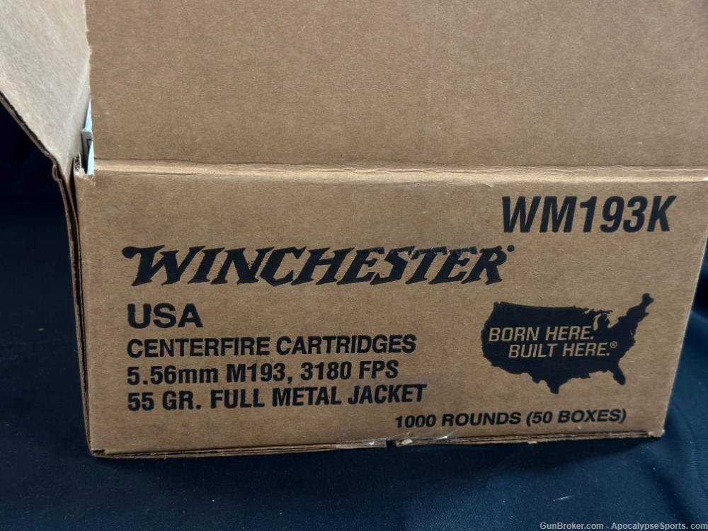 556 Ammo Winchester Ammo 556 M193 556-nato 5.56nato 1000 rds -img-3