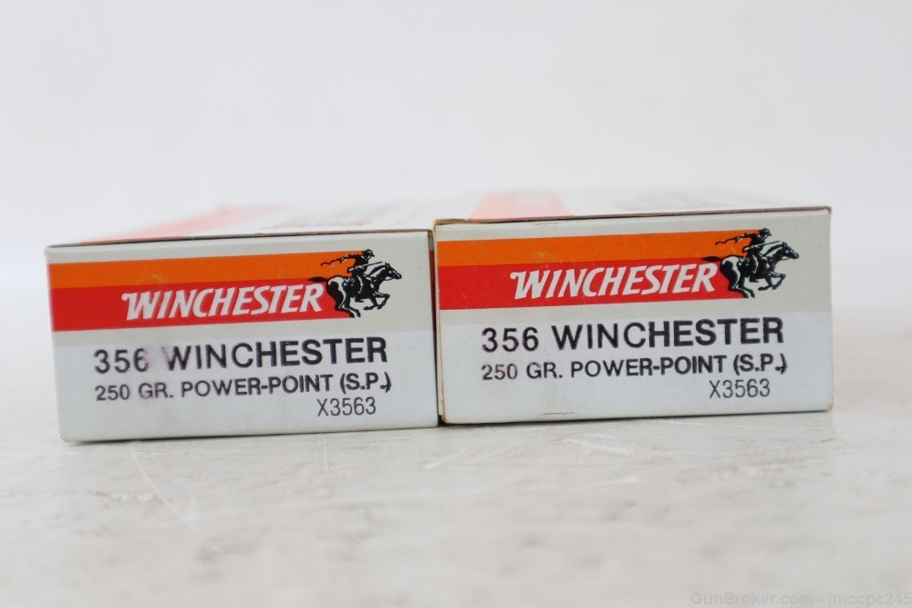 Rare 40 Rounds Winchester Super X 356 Win 250 Grain Ammunition -img-1