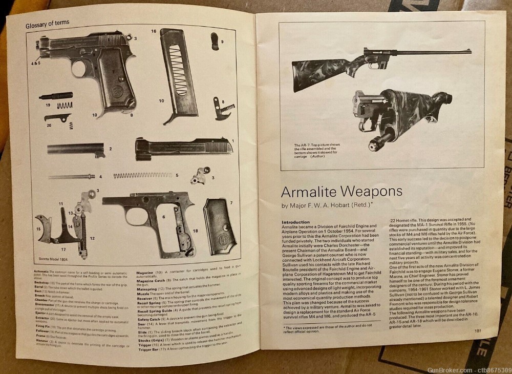 2 ARMALITE MANUALS AR-180 Operation & Maintenance + Small Arms 22 -img-8