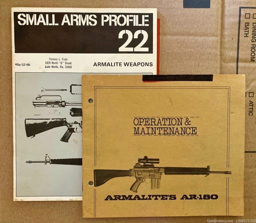 2 ARMALITE MANUALS AR-180 Operation & Maintenance + Small Arms 22 -img-0