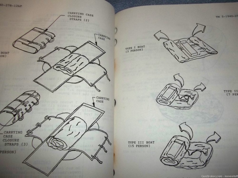 Vintage U.S. Military Manual TYPE I Recon II Assault III Landing Boat 1989 -img-5