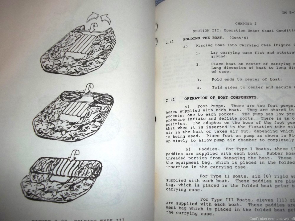 Vintage U.S. Military Manual TYPE I Recon II Assault III Landing Boat 1989 -img-4