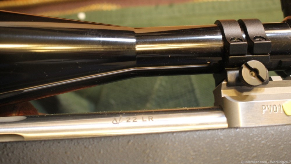 Volquartsen Deluxe SS 22LR w /McMillan thumbhole stock w Leupold M8 24X -img-2