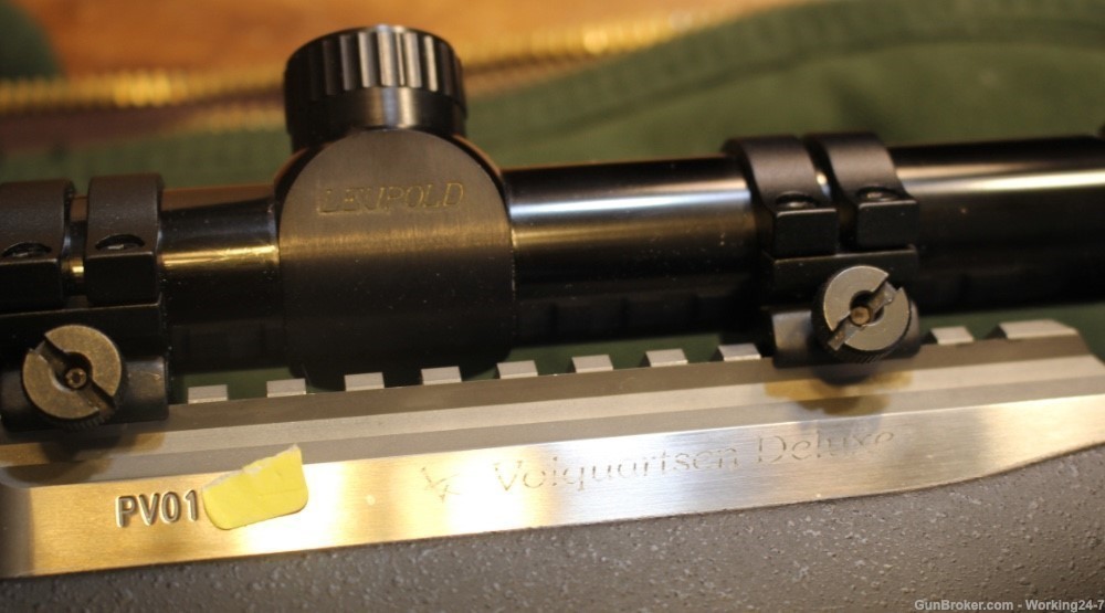 Volquartsen Deluxe SS 22LR w /McMillan thumbhole stock w Leupold M8 24X -img-1