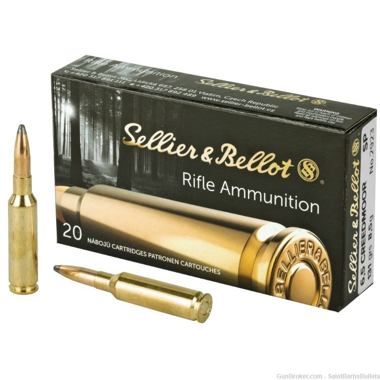 Sellier & Bellot 6.5mm Creedmoor 131 Grain Soft Point - 20 Rounds-img-0