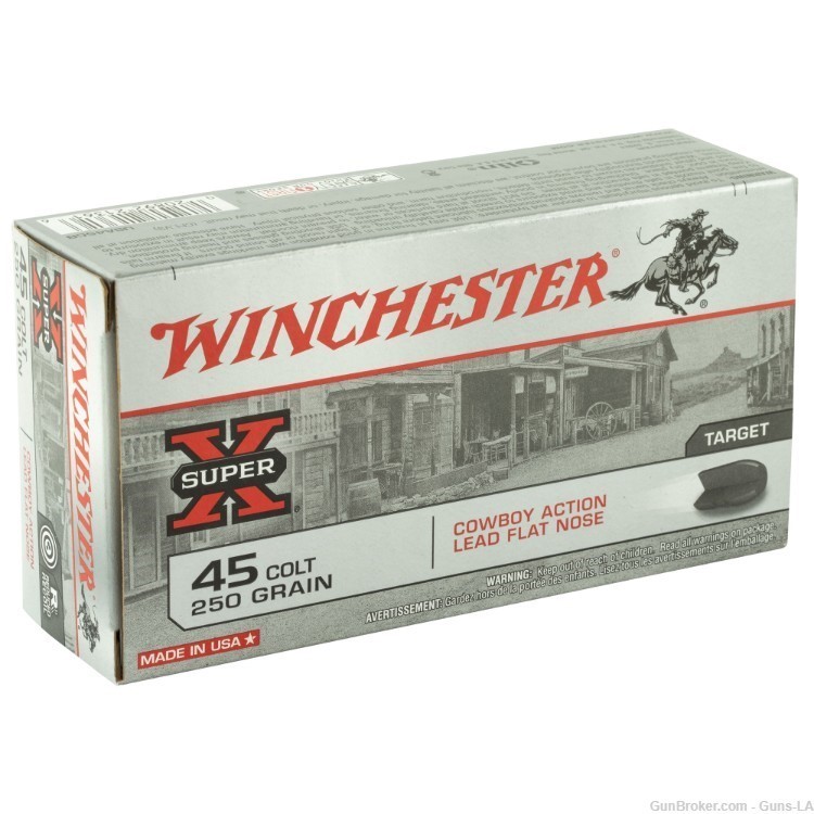 CLEARANCE - Winchester SUPER-X .45 Colt 250gr. LFN Cowboy RR - 50RD-img-1