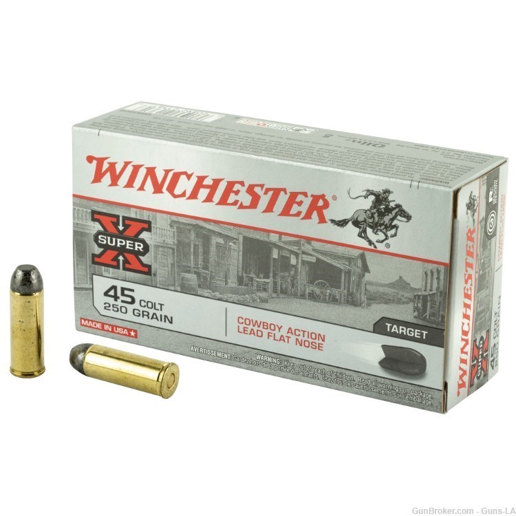 CLEARANCE - Winchester SUPER-X .45 Colt 250gr. LFN Cowboy RR - 50RD-img-0