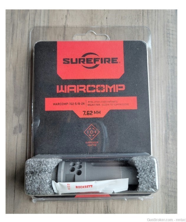 Surefire WARCOMP Flash Hider / Suppressor Adapter FOR 7.62, 5/8-24 - NEW-img-2