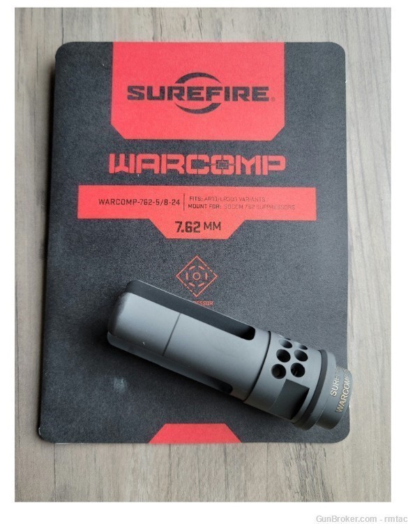 Surefire WARCOMP Flash Hider / Suppressor Adapter FOR 7.62, 5/8-24 - NEW-img-0