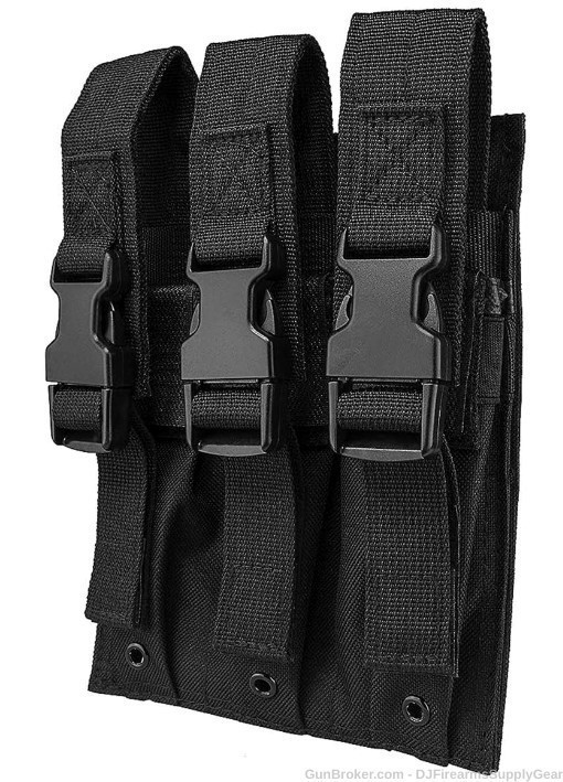 Glock 33rd / PPC / SMG 40s&w or 9mm Triple Molle Magazine Pouch-img-0