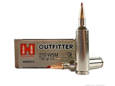 300 WSM hornady outfitters 180 Gr. CX Polymer Tip LeadFree 20 rds no cc fee