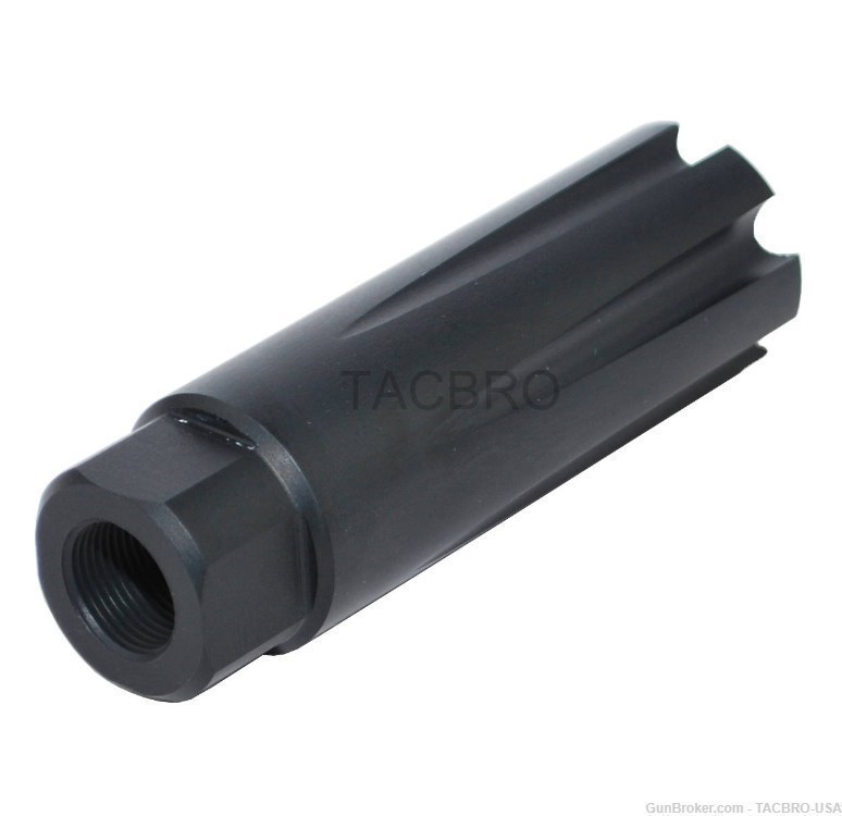 TACBRO AR9MM Muzzle Brake 1/2"x28 Thread Pitch Linear Comp For 9MM Ruger PC-img-1