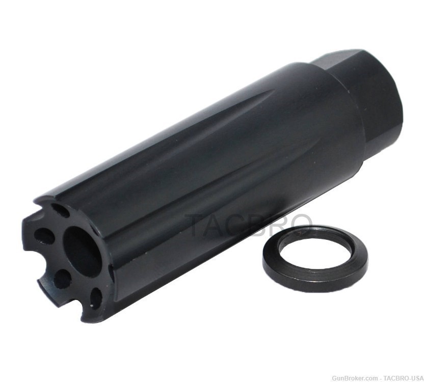 TACBRO AR9MM Muzzle Brake 1/2"x28 Thread Pitch Linear Comp For 9MM Ruger PC-img-0