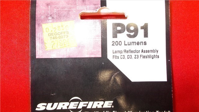 Surfire Lamp Reflector 200Lumens P91 C3/D3/Z3-img-1
