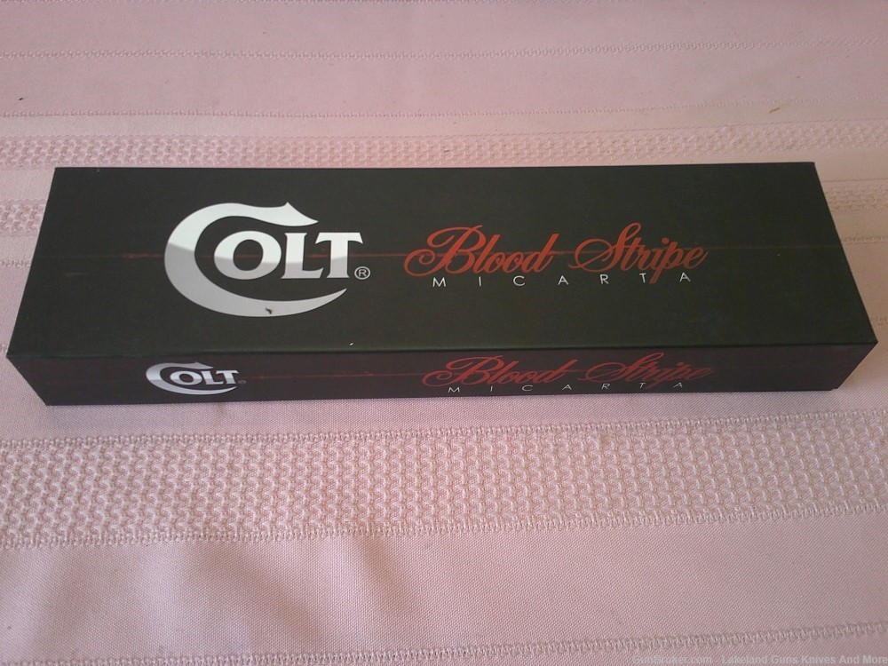 NIB Stunning Colt SWIFT KICK Linerlock Micarta Handle Blood Stripe Knife!-img-22