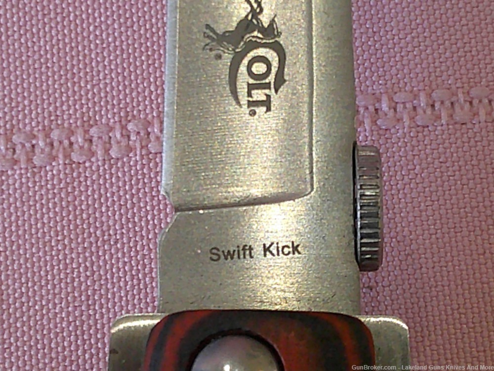 NIB Stunning Colt SWIFT KICK Linerlock Micarta Handle Blood Stripe Knife!-img-17