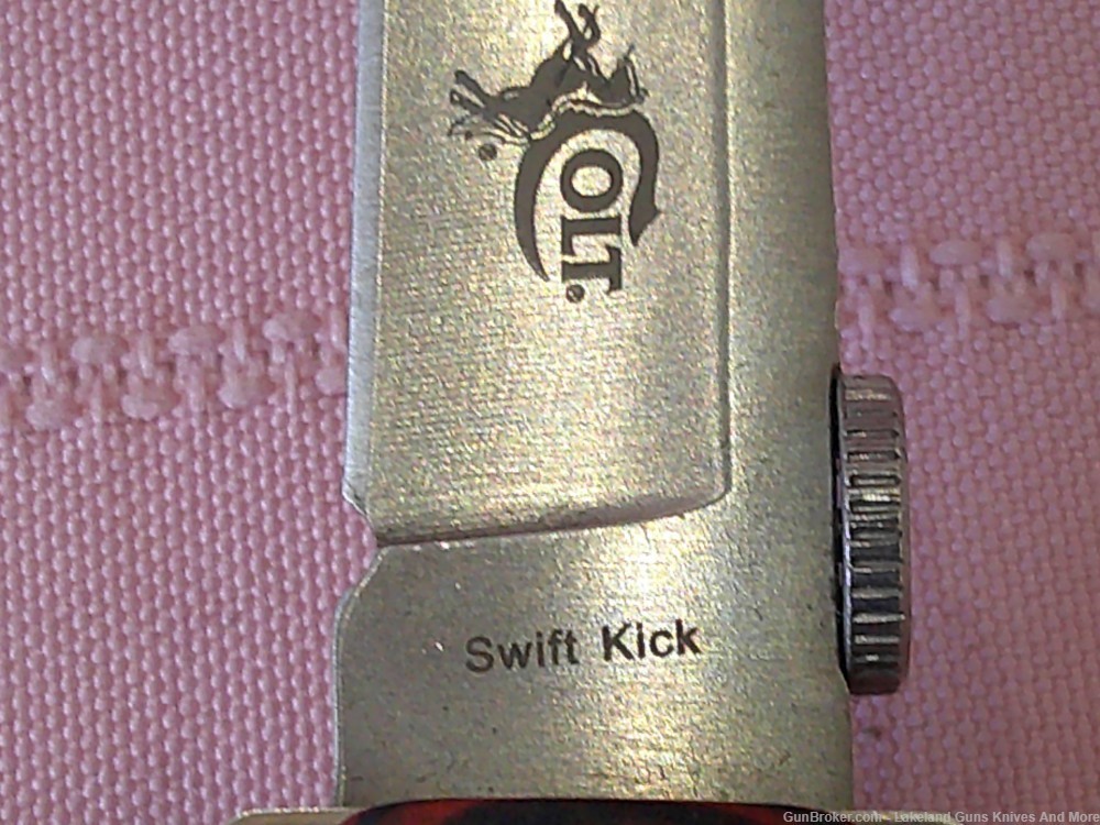 NIB Stunning Colt SWIFT KICK Linerlock Micarta Handle Blood Stripe Knife!-img-16