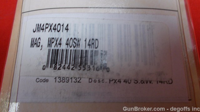 Beretta Magazine  PX4 14rd 40sw #JMPX4014 NOS-img-5