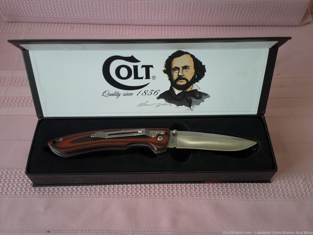 New In Box Complete Stunning Colt So Low Fighter Blood Stripe Knife!-img-15